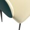 Leisuremod Sonnet Modern Dining Chair in Cream/Green Leather and Iron Legs SC51CRDG - alternate 9
