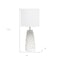 Homeroots 18" Off White Ceramic Geometric Table Lamp With Off White Drum Shade 643458 - alternate 1