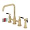 Kingston Brass Bridge Kitchen Faucet with Brass Sprayer, Polished Brass KS8282CKLBS - alternate 1
