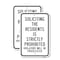 Signmission Soliciting The Residents Is Strictly Prohibited Vi 2, 18'' X 24'' 2 Signs, Heavy Gauge Aluminum, 2PK A-1824-2PACK-24723 - alternate 1