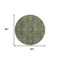 Homeroots 8' Round Moss Green and Gray Round Oriental Washable Non Skid Indoor Outdoor Area Rug 563813 - alternate 8