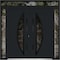 Vdomdoors Metal Double Doors Deux 6501 Black Enamel Opaque Black Glass 2 Sidelights and Top Transom Entry Mod DEUX6501DEXD-BLK-W12+72+12xH80+12-LH-O - alternate 1