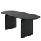 Homeroots 79" Black Solid Wood Double Pedestal Base Oval Dining Table 712153 - alternate 1