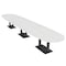 Skutchi Designs Boval Conference Table With Power Unit, 48 in W, 216 in L, White HAR-BOVL-48X216-DOU.BK-WA7976-NA - alternate 1