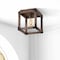 Jonathan Y Magnolia 8" Iron Rustic Farmhouse LED Flush Mount, Brown JYL7473A - alternate 9