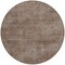 Homeroots 8' Brown Round Washable Indoor Outdoor Area Rug 598802 - alternate 5