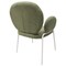 Leisuremod Celestial Boucle Dining Arm Chair, White Iron Frame with Green Fabric CCAW-23G - alternate 6