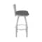 Holland Bar Stool Co Revelle 25in Swivel Counter Stool with Anodized Nickel Finish, Medium Back and Graph Coal Seat 881 - alternate 8