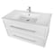 Cutler MILANO 36 in Wall Hung Vanity WHITEw/top (Modern Shaker) FV-WHITE36MS - alternate 5