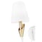 Z-Lite Claudelle 1-Light Wall Sconce, 5.75 in W x 14 in H, Textured White + Modern Gold 4014-1S-TW-MGLD - alternate 6