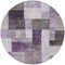 Homeroots 8' Eggplant Black And Lavender Round Geometric Washable Indoor Outdoor Area Rug 605857 - alternate 7