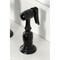 Kingston Brass Bridge Kitchen Faucet with Brass Sprayer, Matte Black KS1270BEXBS - alternate 4
