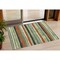 Homeroots 3' X 5' Sage Black And Red Striped Washable Indoor Outdoor Area Rug 598926 - alternate 1