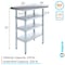 Amgood 18in D x 30in L Stainless Steel Table, Three Undershelves AMG WT-1830-3SH-Z - alternate 7