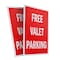 Signmission Free Valet Parking, Plastic Signs Only 24 Inch x 36 Inch, Corrugated Plastic, 2PK CSB-2436-2PACK-Free Valet Parking - alternate 1