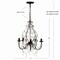 Jonathan Y Maura 5-Light 17" Crystal/Metal LED Chandelier, Black JYL9016A - alternate 15
