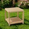 Homeroots 22" Natural Square Solid Wood Outdoor Side Table 554934 - alternate 1