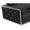 Homeroots 89" Black And Silver Leather Sofa 551593 - alternate 7
