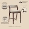 Manhattan Comfort Patricia Counter Stool  in Linen CS023-LN - alternate 8