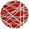 Homeroots 8' Red And Ivory Round Geometric Washable Indoor Outdoor Area Rug 600488 - alternate 5