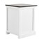 Homeroots 24" White and Brown Three Drawer Wood Nightstand 397619 - alternate 7