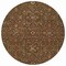 Homeroots 8' Chocolate Red And Green Round Floral Washable Indoor Outdoor Area Rug 604585 - alternate 7