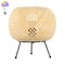 Jonathan Y Palma 10.75" Bohemian Rustic Iron/Rattan LED Mini Table Lamp with Smart Bulb, Black/Brown JYL4042A - alternate 1