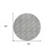 Homeroots 8' Gray And Ivory Round Geometric Washable Indoor Outdoor Area Rug 595003 - alternate 7