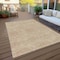 Homeroots 8' X 10' Beige And Ivory Geometric Washable Indoor Outdoor Area Rug 614056 - alternate 9