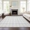 Homeroots 9' X 12' Silver And Ivory Geometric Washable Indoor Outdoor Area Rug 577113 - alternate 6