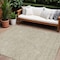 Homeroots 10' X 14' Taupe And Ivory Floral Washable Indoor Outdoor Area Rug 594676 - alternate 1