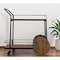 Homeroots Natural and Black Iron And Reclaimed Wood Rolling Bar Cart With Wine Storage 402575 - alternate 9