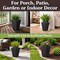 Pure Garden 2-Pack 13.75IN Tall Outdoor Planters for Porch or Patio Decor Gray Finish 50-PL9941-GRY - alternate 8