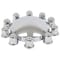 Mytee Products ABS Plastic Chrome Push-On Lug Nut Cover & Steel Hub Cap Set 33mm 2inH Nut Covers, 2PK LNC-SETx2 - alternate 6