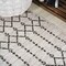 Jonathan Y Ourika Moroccan Geometric Textured Weave Cream/Black 3 ft Square Indoor/Outdoor Area Rug SMB108I-3SQ - alternate 7
