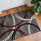 World Rug Gallery Modern Wavy Circles Design Area Rug 2 ft 7 in x 4 ft Red 377RED27X4 - alternate 3