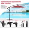 Simple Deluxe 10ft Offset Umbrella Cantilever Patio Hanging Umbrella Outdoor Market Umbrella with Crank and Cross LGBRLAOFFSET10RED - alternate 5