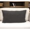 Homeroots 14" X 26" Dark Gray Cotton Lumbar Throw Pillow with Texture 529250 - alternate 1