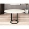 Homeroots 48" White And Black Rounded Marble And Metal Pedestal Base Dining Table 380478 - alternate 5