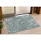 Homeroots 3' X 5' Sky Blue And Gray Geometric Washable Indoor Outdoor Area Rug 631401 - alternate 1
