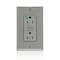 Leviton AFCI Receptacle 15A HG/TR Gray AFTR1-HGG - alternate 5