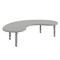 Flash Furniture Commercial Half-Moon Adjustable Height Classroom Activity Table-Soft Gray, 65x35 YU-YCX-004-2-MOON-TBL-SFTGY-GG - alternate 1