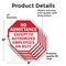 Signmission No Admittance Except to Authorized, 6 inch X 6 inch, Vinyl Decal, 5PK OC-D-5PACK-6-21 - alternate 3