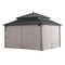 Sunjoy Kingston 14x12 Gazebo, Steel Hardtop Gazebo with Curtain and Netting - Woodgrain Aluminum Posts A10204366000 - alternate 10