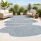 Jonathan Y Jasper Modern Rustic Abstract Blue/Cream 4 ft. x 6 ft. Indoor/Outdoor Shaped Area Rug SHP101C-4 - alternate 1