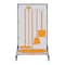 5S Supplies Housekeeping Shadow Board Broom Station V9, Gray / Orange, Kit + Stand, No Text HSB-V9-GRAY/ORANGE-KIT-STAND-NO TEXT - alternate 1