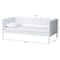 Baxton Studio Malaya Modern White Wood Full Daybed with Scalloped Edges 256-14022-ZORO - alternate 6