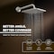 Supplygiant 12 in Shower Arm 90 Degree Stainless Steel Rain Shower Head Extension Arm with Flange, Nickel Finish 74-TB34BG-O - alternate 6