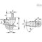 Elesa 452206 Castors for general use Vulcanised rubber coating plate bracket and threaded centr 452206 - alternate 4