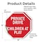 Signmission Private Drive Children at Play, 4 inch X 4 inch, Vinyl Decal, 2PK OC-D-2PACK-4-35 - alternate 4